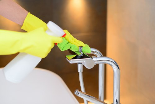 Deep cleaning tasks in a Barnet kitchen and living area