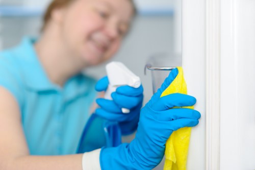 Local office cleaning team servicing a Barnet office kitchen and washroom