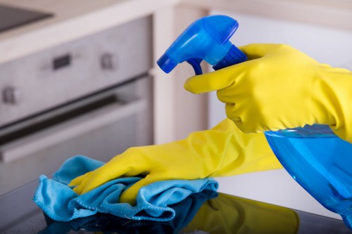 Cleaning kitchen surfaces after building work in Barnet