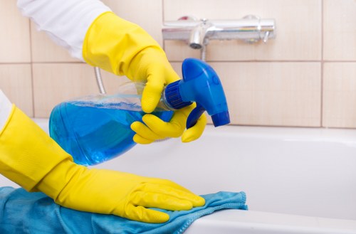 Local cleaners preparing a flat in Barnet for new occupants